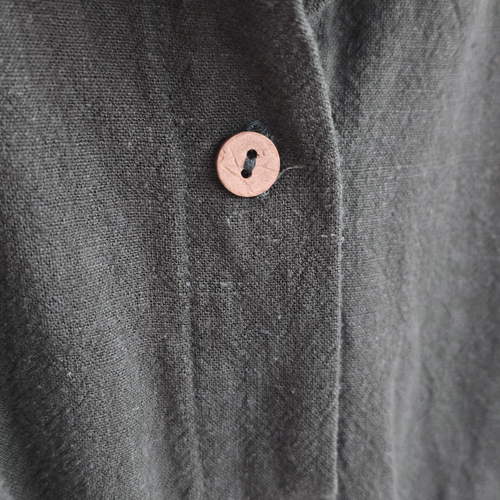 Baltic Born Forest Green Button-Front Romper Shor… - image 3